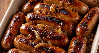 Oven Baked Glazed Honey Garlic Sausages Recipe