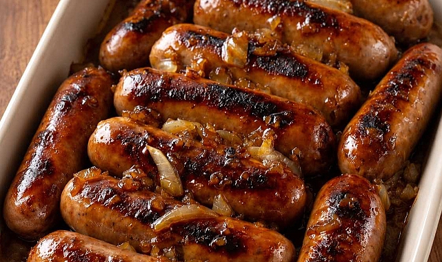 Oven Baked Glazed Honey Garlic Sausages Recipe