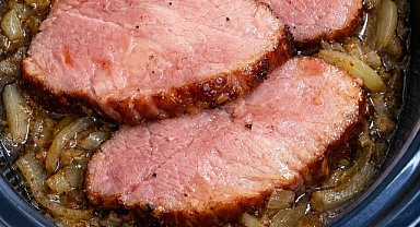 Slow Cooker 3-Ingredient Amish Ham and Sweet Onions Recipe