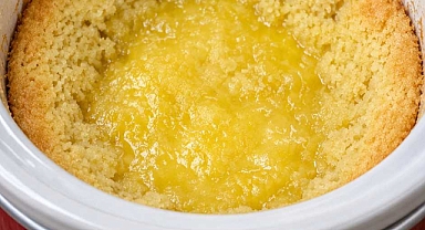 Slow Cooker 3-Ingredient Lemon Pudding Cake Recipe