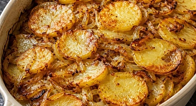 Oven Baked 3-Ingredient Lyonnaise Potatoes Recipe