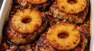 Oven Baked 3-Ingredient Pork Chops with Canned Pineapple Recipe