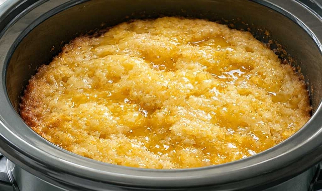 Slow Cooker 3-Ingredient Limoncello Spritz Cake Recipe