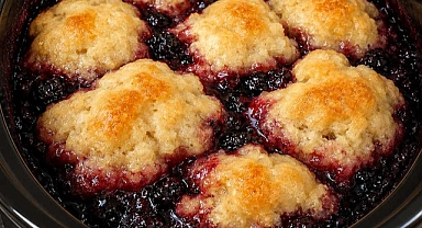 Slow Cooker 4-Ingredient Blackberry Grunt Recipe