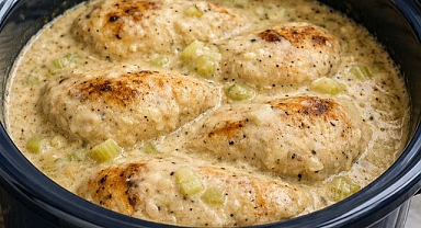 Slow Cooker 4-Ingredient Cream of Celery Chicken Recipe