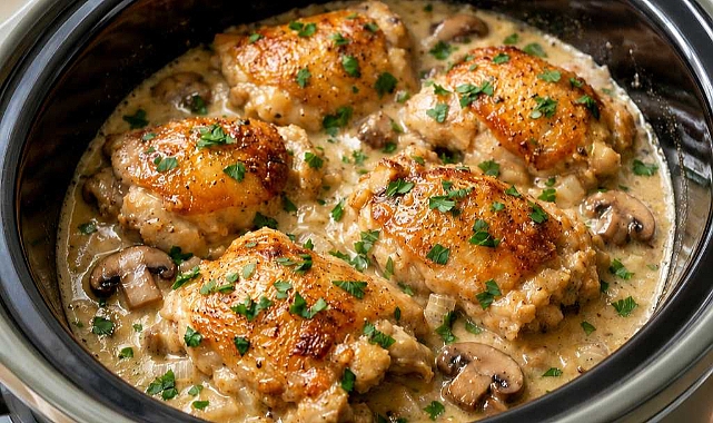 Slow Cooker 5-Ingredient Vintage Pantry Thighs Recipe