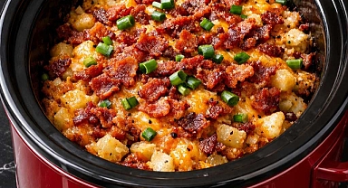 Slow Cooker Crispy Bacon Potato Casserole Recipe