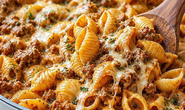 Creamy Beef and Shells Recipe