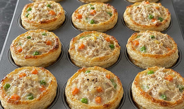 Creamy Mini Chicken Pot Pie Cups Recipe