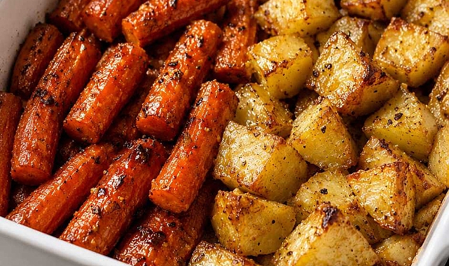 Oven Baked 4-Ingredients Amish Carrot and Potato Roast Recipe