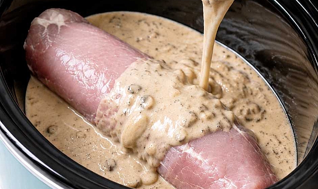 4-Ingredient Slow Cooker Savory Pork Tenderloin Recipe