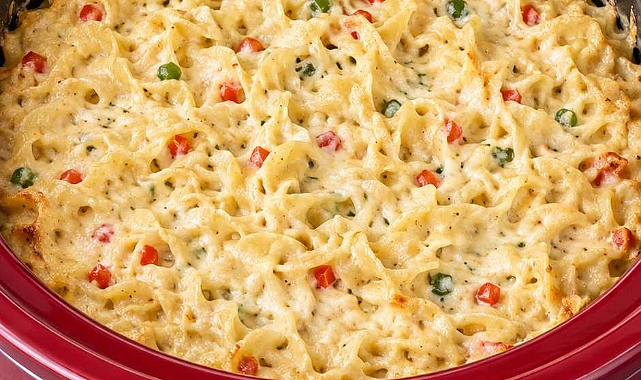 Slow Cooker Amish Pepper Jack Noodle Bake Recipe