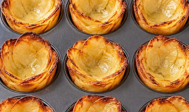 Oven Baked 3-Ingredient Buttery Potato Shell Cups Recipe