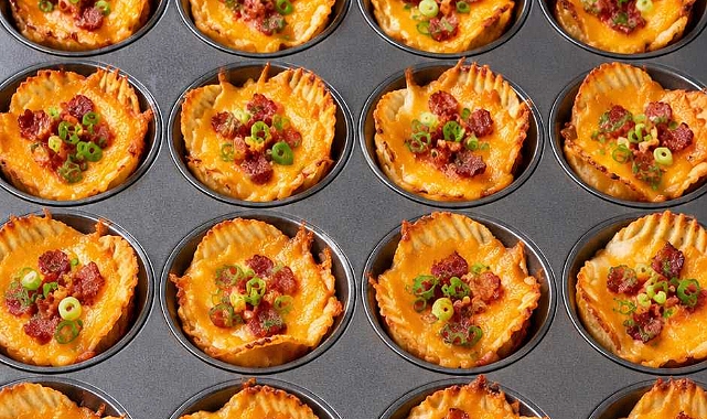 Oven Baked 4-Ingredient Golden Crunchy Cheese Cups Recipe
