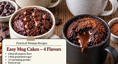 Practical Woman’s Easy Mug Cakes – 4 Flavors Recipe