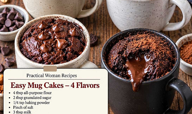 Practical Woman’s Easy Mug Cakes – 4 Flavors Recipe