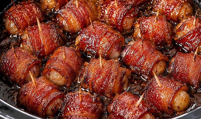 Slow Cooker 4-Ingredient Bacon Wrapped Water Chestnuts Recipe