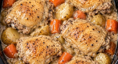 Slow Cooker 5-Ingredient Amish Autumn Chicken Recipe