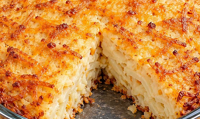 Oven Baked 4-Ingredients Hash Brown Pie Recipe
