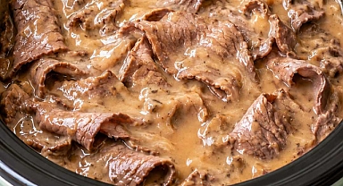 Slow Cooker 4-Ingredient Hot Beef Sandwiches Recipe