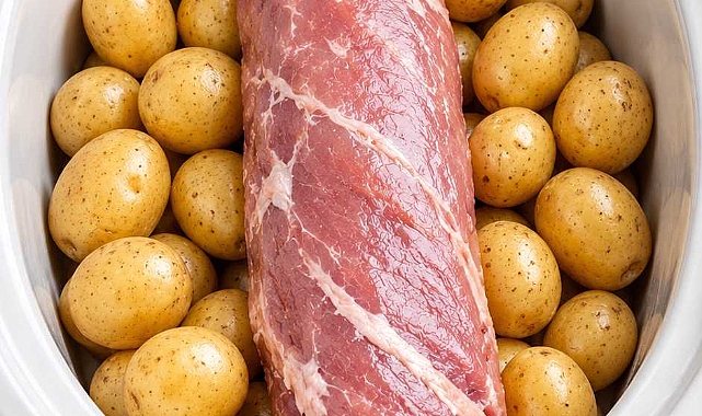Slow Cooker 5-Ingredient Honey Mustard Pork Tenderloin and Potatoes Recipe