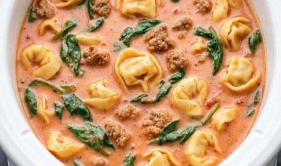 Slow Cooker Sausage Tortellini Soup Recipe
