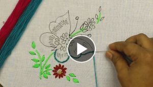 Creative 3D Butterfly Embroidery Design