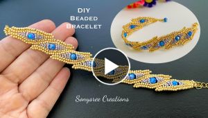 Make a Herringbone Waves Beaded Bracelet