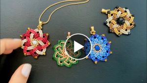 Make a Pinwheel Beaded Pendant