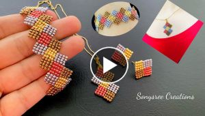 Make a Simple Square Stitch Beaded Jewelry Set