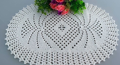 Oval Crochet Rug