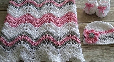 Zigzag Tunisian Crochet Blanket